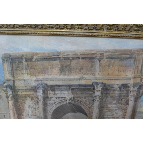 54 - Henry Parsons Riviere (1811-1888), Roman Forum, watercolour, 73 x 59cms, framed