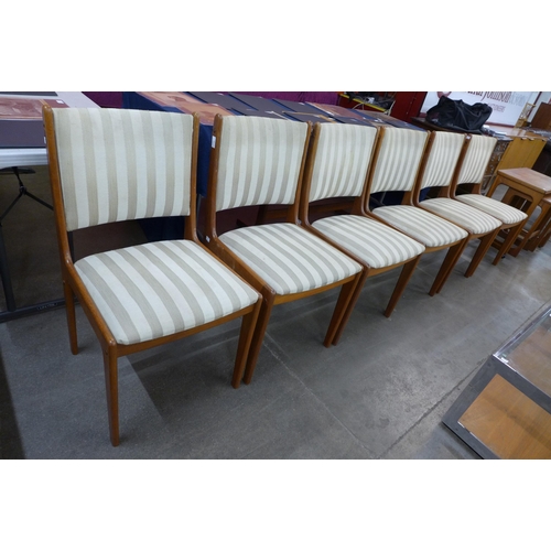 90 - A set of six Danish Erik Buch teak dining chairs