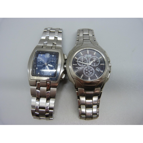 1005 - Two gentleman's Citizen Eco-Drive wristwatches