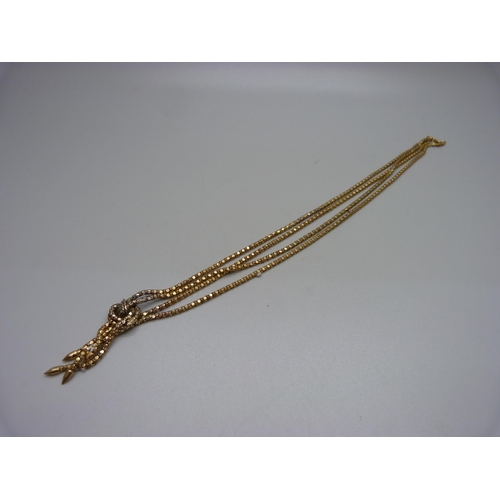 1015 - A 9ct gold necklace, 13.2g