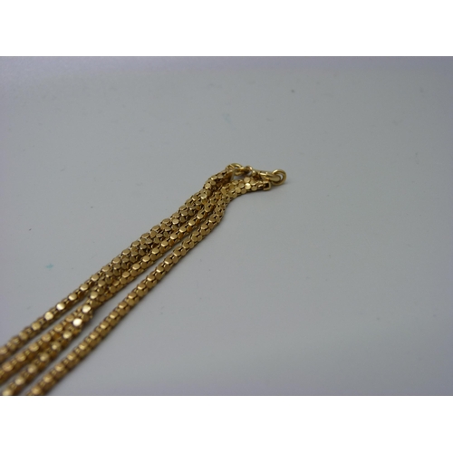 1015 - A 9ct gold necklace, 13.2g