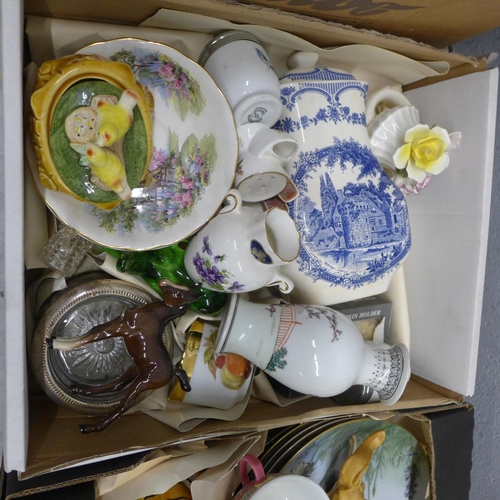 1031 - A collection of mixed china, including Beswick and Aynsley (3) **PLEASE NOTE THIS LOT IS NOT ELIGIBL... 