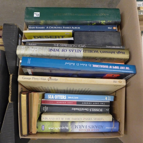 1042 - Four boxes of books, Victorian and later **PLEASE NOTE THIS LOT IS NOT ELIGIBLE FOR POSTING AND PACK... 