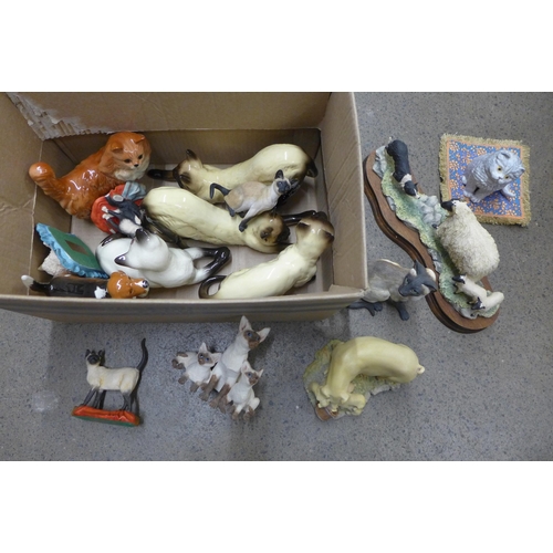 1046 - A collection of animal figures including Border Fine Arts and Beswick **PLEASE NOTE THIS LOT IS NOT ... 