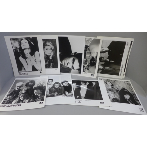 639 - EMI promotional photographs; Iron Maiden, Madonna, Debbie Harry, Morrisey, Talk Talk, Sigue Sigue Sp... 