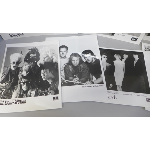 639 - EMI promotional photographs; Iron Maiden, Madonna, Debbie Harry, Morrisey, Talk Talk, Sigue Sigue Sp... 