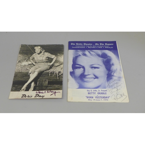 640 - A 1970 Betty Grable signed programme