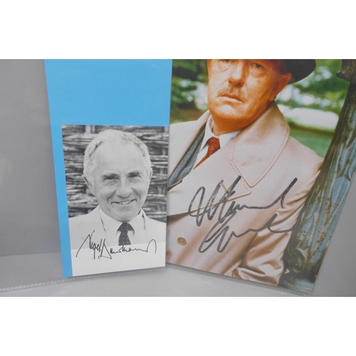 642 - First day cover autographs including Julie Walters, Nigel Hawthorne, Stratford Johns, David Dimbleby... 