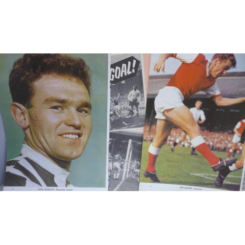 645 - Signed football magazines and pictures including Alan Ball, Ron Flowers, etc. (19)