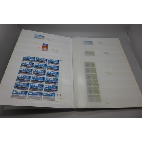 650 - Stamps; stock book of GB unlisted errors and forgeries, etc., (24)