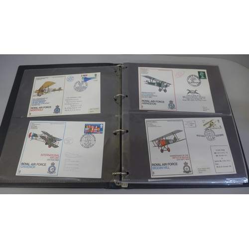 655 - Stamps; RAF Museum covers (SC1 to SC40) in album