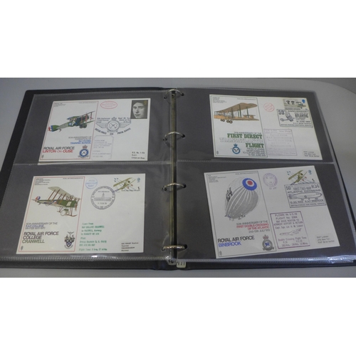 655 - Stamps; RAF Museum covers (SC1 to SC40) in album