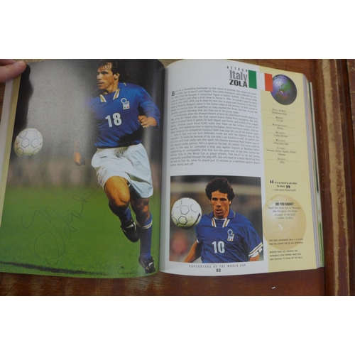 684 - World Cup book signed by Schmeichel, Zola, Ince, Vialli, etc.