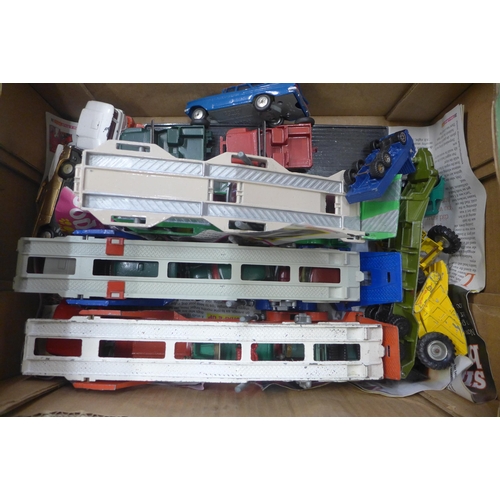 715 - Die-cast model vehicles including four car transporters, Models of Yesteryear, Corgi Chevrolet Impal... 