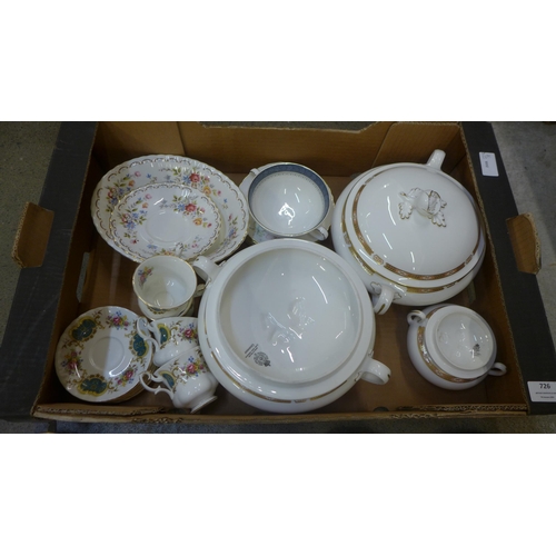 726 - Two Worcester Grosvenor tureens and a sugar, Royal Albert Berkeley, Jubilee Rose, etc. **PLEASE NOTE... 