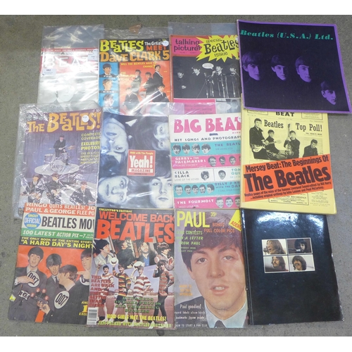 736 - The Beatles; a collection of original 1960’s magazines, books and ephemera, including The Beatles Ge... 