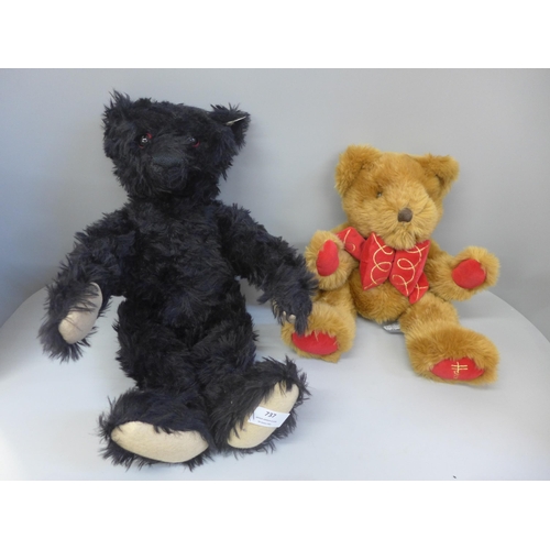 737 - A Harrods Teddy bear hand puppet and a mohair replica 1912 Steiff Teddy bear