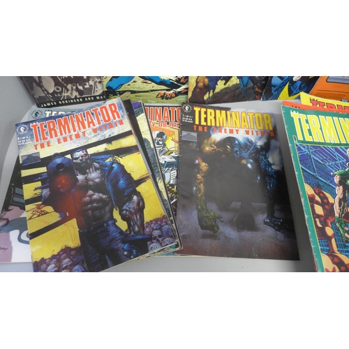 746 - Approximately 30 comics, mainly Terminator