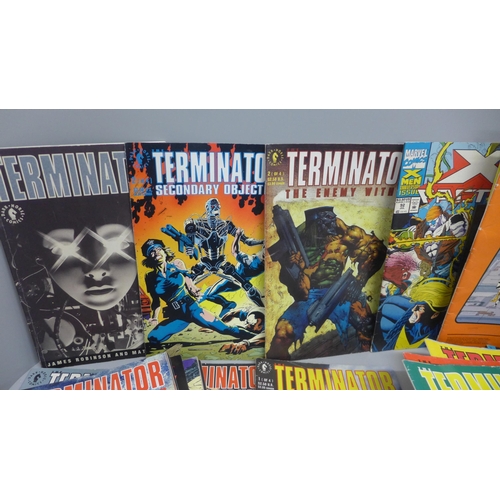 746 - Approximately 30 comics, mainly Terminator