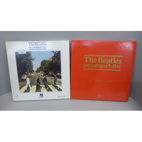 759 - The Beatles HMV limited edition boxed CD sets