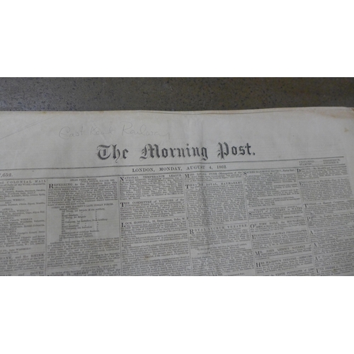 764 - A nautical chart, River Thames Entrance North Foreland to the Nore, corrections to 1904, one other m... 