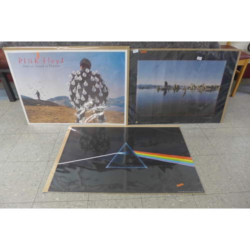 771 - Pink Floyd promotional posters; Dark Side of The Moon, Wish You Were Here, Delicate Sound of Thunder... 