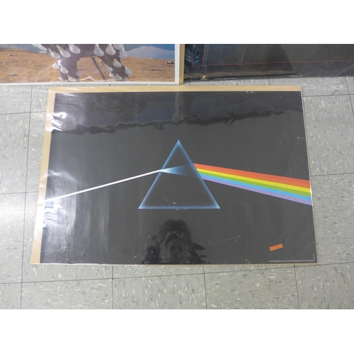 771 - Pink Floyd promotional posters; Dark Side of The Moon, Wish You Were Here, Delicate Sound of Thunder... 