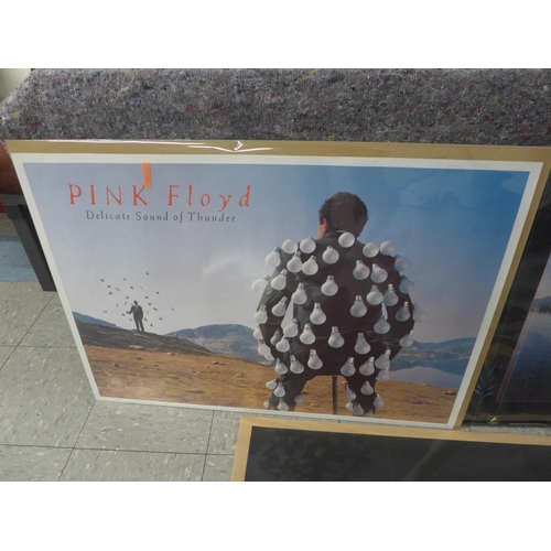 771 - Pink Floyd promotional posters; Dark Side of The Moon, Wish You Were Here, Delicate Sound of Thunder... 