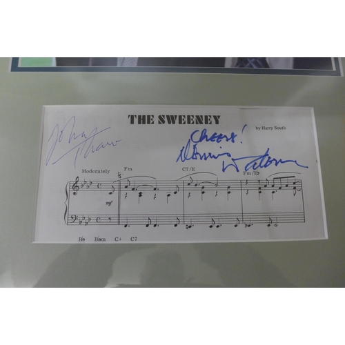 793 - The Sweeney autographed display signed by John Thaw and Dennis Waterman