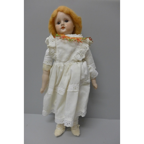 808 - A doll, body a/f, 40cm