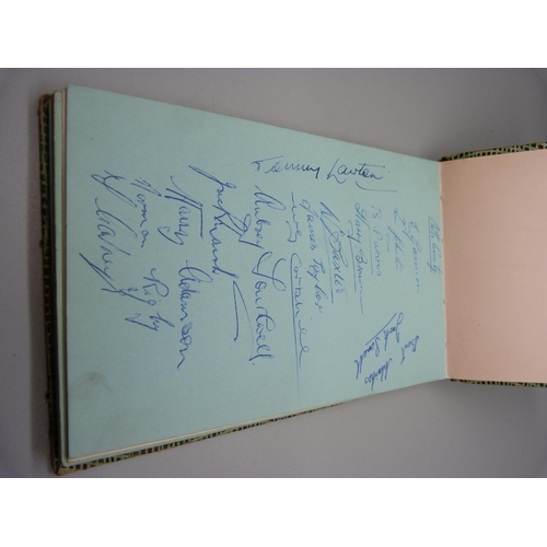 848 - An autograph book containing cricket signatures, Glamorgan, Surrey, Northants, Warwickshire, Derbysh... 