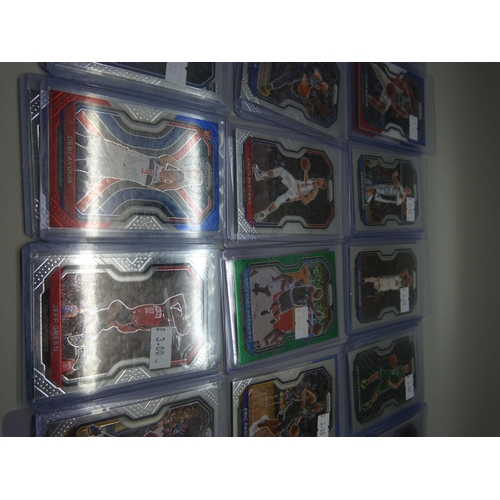 856 - Forty-four holo Panini Prizm basketball cards including Alexsej Pokusevski in protective sleeves