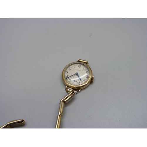 892 - A lady's 9ct gold Rolex Prima wristwatch, movement stamped 'timed 6 positions for all climates', dia... 