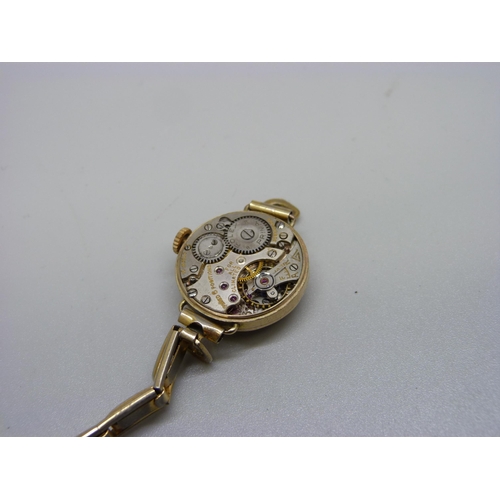 892 - A lady's 9ct gold Rolex Prima wristwatch, movement stamped 'timed 6 positions for all climates', dia... 