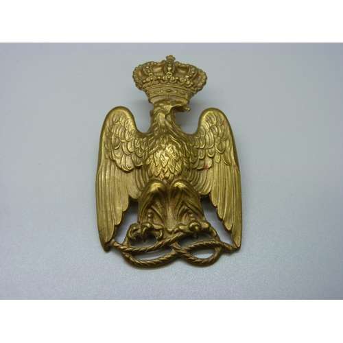 903 - An Italian Fascist Youth Opera Balika badge, eagle and crown badge (possibly Austrian) and a German ... 