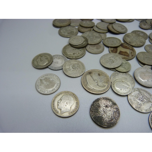 967 - 1920 to 1947 silver coins, British, Irish, etc., 530g