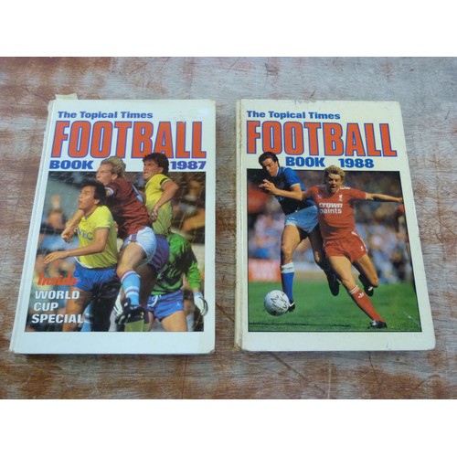 701 - Two Topical Times football books, signed, Jan Molby, Hodge, Birtles, Hazard, Roeder, Devonshire