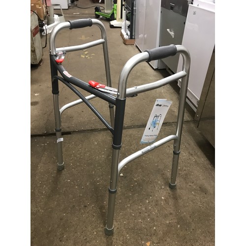 2076 - Unused with tags Folding lightweight Zimmer frame/walking frame, mobility aid