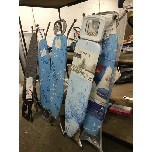 2075 - 5 Assorted unused ironing boards, includes sealed Brabantia and Vileda