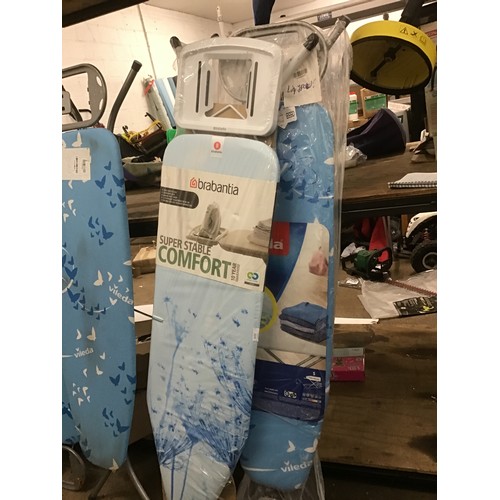 2075 - 5 Assorted unused ironing boards, includes sealed Brabantia and Vileda