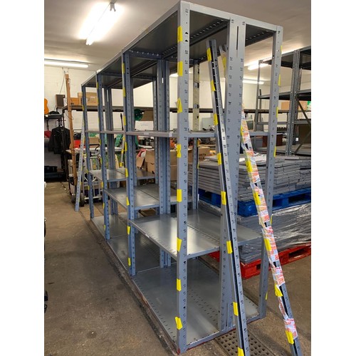 2202 - 9 bays of Schaefer racking with approx. 120 shelves, 400kg weight limit  * This lot is subject to va... 