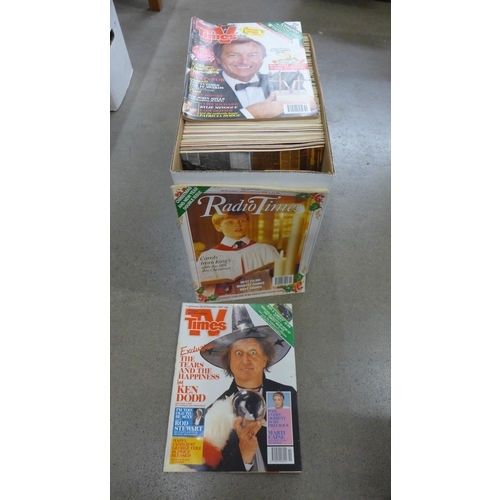 1025 - 104 Editions of TV Times and Radio Times, 1989, full years of both **PLEASE NOTE THIS LOT IS NOT ELI... 