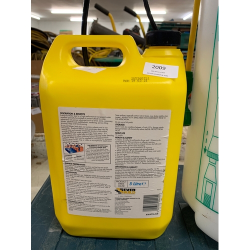 2009 - Pressure sprayer with 5 litres of water-repellant sealant spray