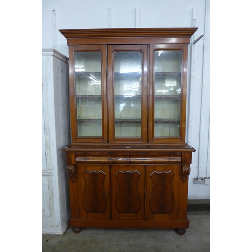 108 - A Victorian mahogany library bookcase, 228cms h, 138cms w, 49cms d