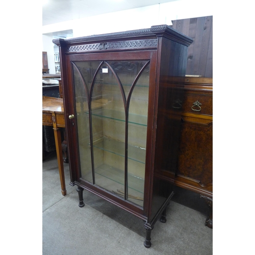 113 - An Edward VII carved mahogany display cabinet