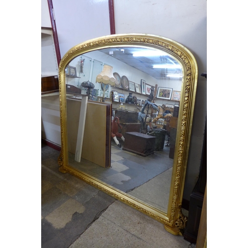 198 - A  large Victorian style gilt framed overmantel mirror, 149 x 162cms