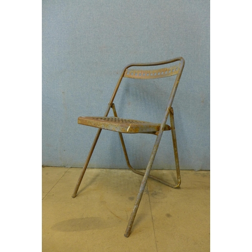 242 - A French Ville D'Hyeres folding bistro chair