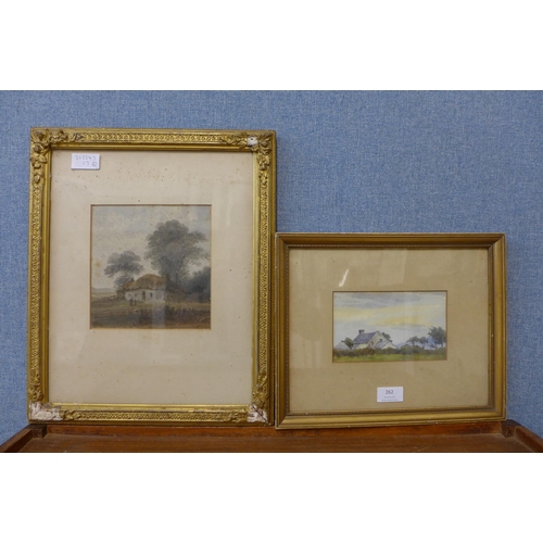 262 - Two 19th Century English School landscapes, watercolour, framed