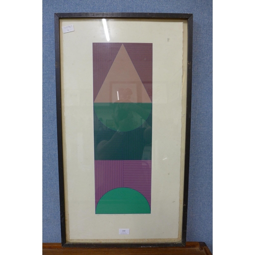 268 - Gordon House, Chicago print, 76/77, coloured etching, framed