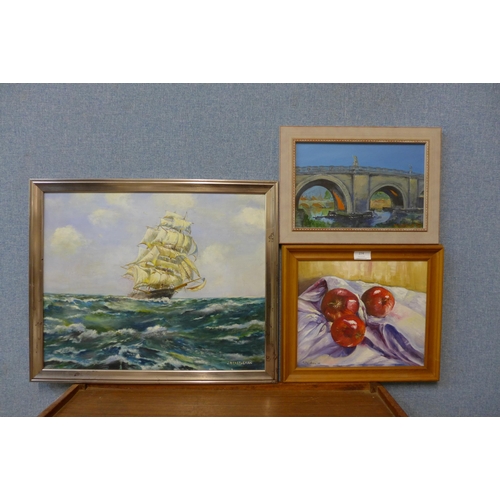 274 - Three assorted oil paintings